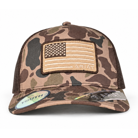 Gorra ARIAT Gold Niño camuflada, vista frontal