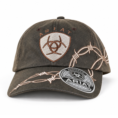 Gorra ARIAT con bordado de alambre de púas, vista perfil