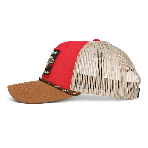 Gorra Ranch & Corral No Road No Problem, vista lateral izquierdo. SKU 7506552409450.