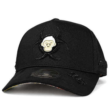 Gorra Italiense negra Changuito — vista tres cuartos sobre fondo blanco