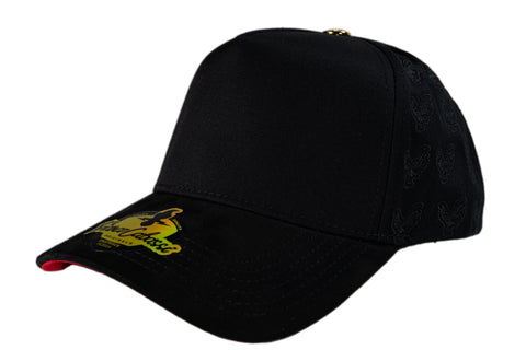 FRANCO CABASSI NEGRA GALLOS BORDADOS UNDER VISOR ROJO