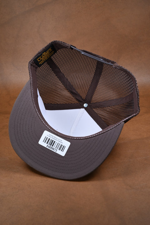 YUPOONG SNAPBACK MESH CAFES/BLANCO