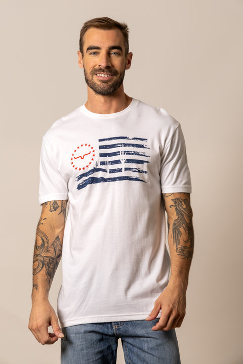 PLAYERA KIMES RANCH FADED - BLANCO