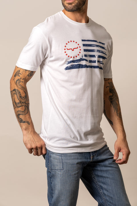 PLAYERA KIMES RANCH FADED - BLANCO