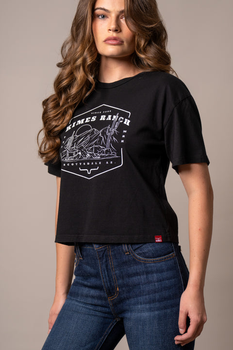 PLAYERA KIMES RANCH SEE FOR MILES - NEGRO