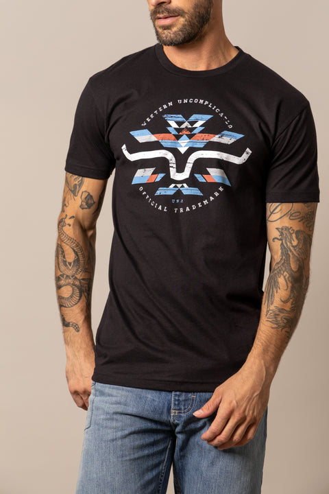 PLAYERA KIMES RANCH CIRCULAR SERAPE - NEGRO