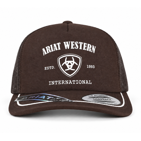 Gorra ARIAT Western café, vista frontal