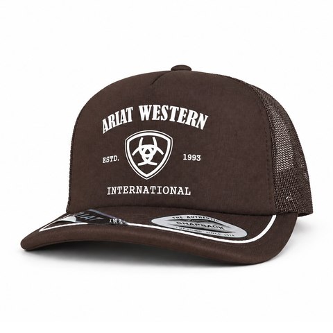 Gorra ARIAT Western café, vista de perfil