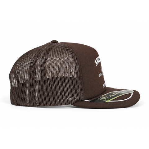 Gorra ARIAT Western café, lateral izquierdo