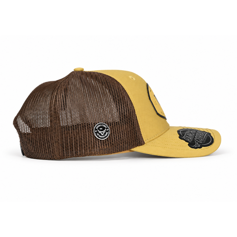 Gorra amarilla gallo - vista lateral derecho