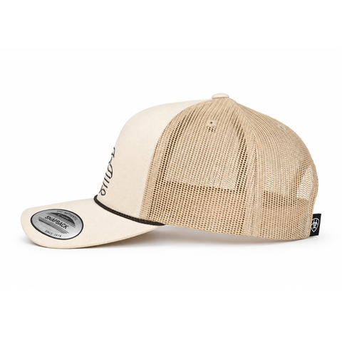 Gorra ARIAT crema con bordado, lateral derecho