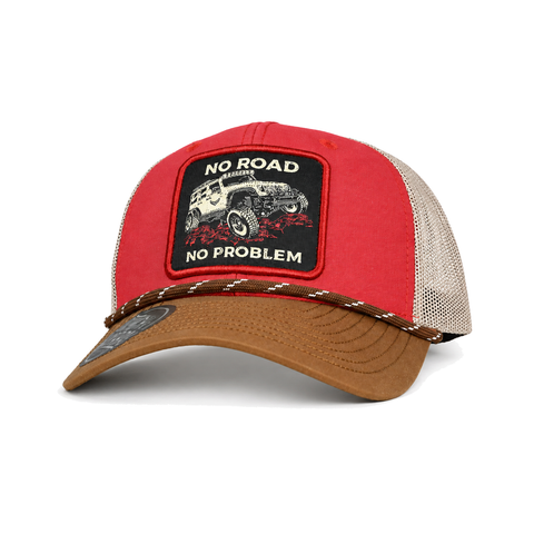 Gorra Ranch & Corral No Road No Problem, vista tres cuartos. SKU 7506552409450.
