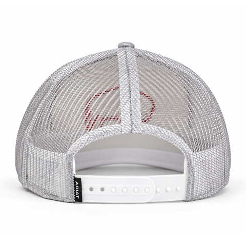 Gorra ARIAT gris con parche de bisonte, vista trasera