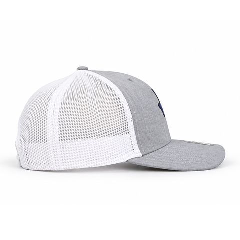 Gorra ARIAT gris con bordado de Texas, vista lateral-izquierdo