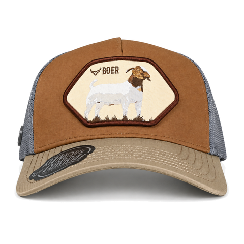 Gorra Ranch & Corral Boer, vista frontal. SKU 7506136302696.