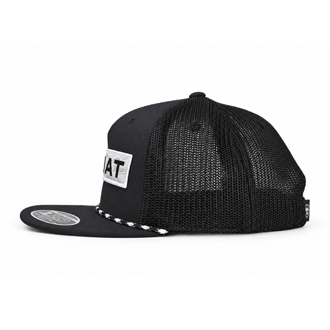Gorra ARIAT negra de visera plana, lateral-derecho