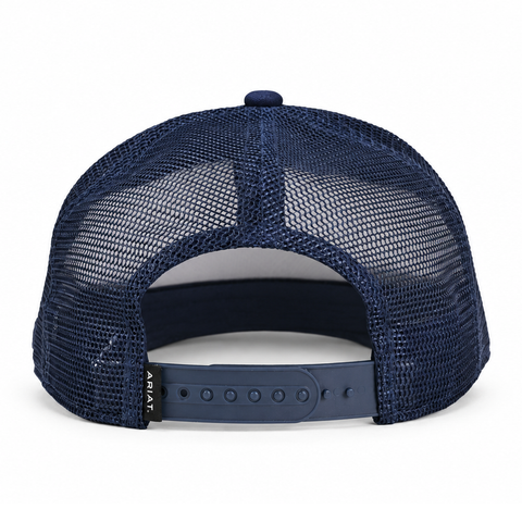 Gorra ARIAT azul marino con parche American MFG, vista trasera