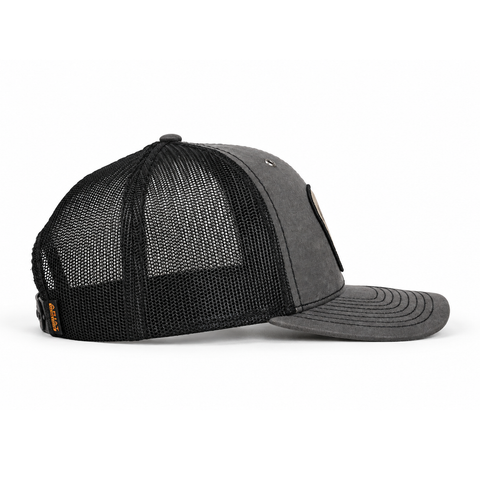 Gorra ARIAT WORKHOGS gris, lateral izquierdo