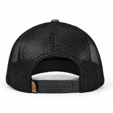 Gorra ARIAT WORKHOGS gris, vista trasera