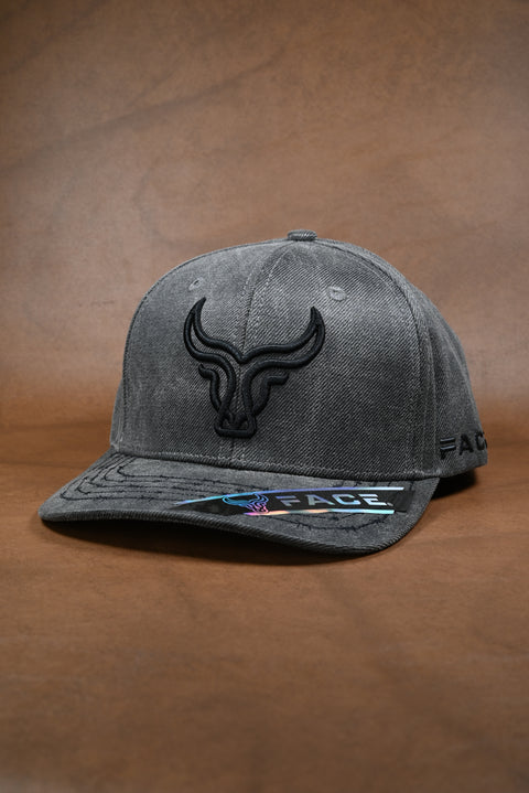 FACE LONA ENCERADA GRIS/NEGRO