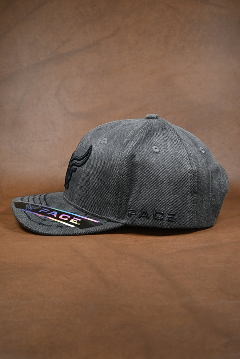 FACE LONA ENCERADA GRIS/NEGRO