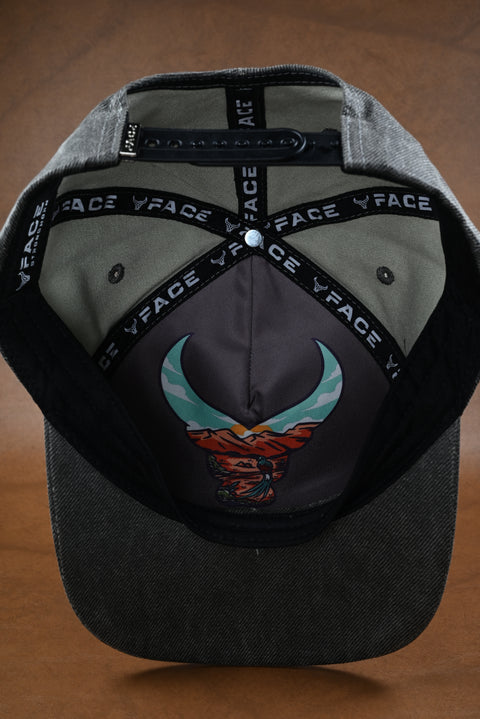 FACE LONA ENCERADA GRIS/NEGRO