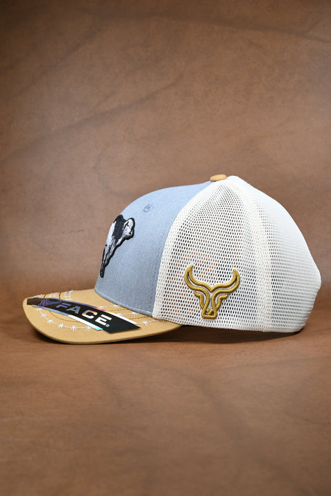 FACE BRAHMAN MOSTAZA/GRIS/CREMA