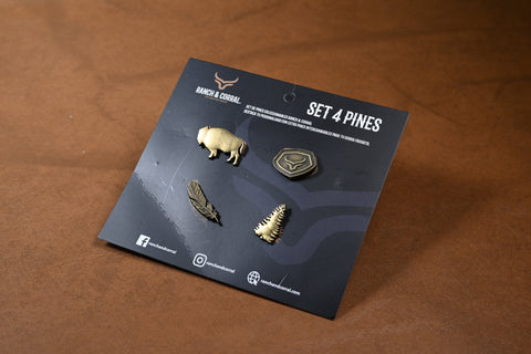 SET DE PINES (4 UNIDADES) BISONTE