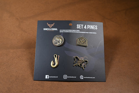 SET DE PINES (4 UNIDADES) PESCA