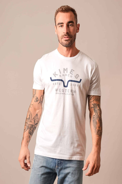 PLAYERA KIMES RANCH EASY DOES IT - BLANCO