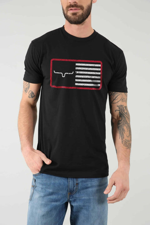 PLAYERA KIMES RANCH AMERICAN TRUCKER - NEGRO