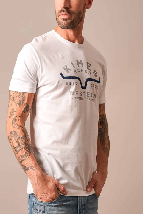 PLAYERA KIMES RANCH EASY DOES IT - BLANCO