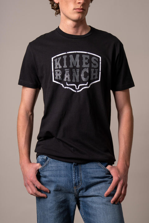 PLAYERA KIMES RANCH WOOD BLOCK - NEGRO