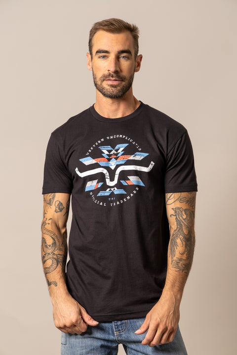 PLAYERA KIMES RANCH CIRCULAR SERAPE - NEGRO