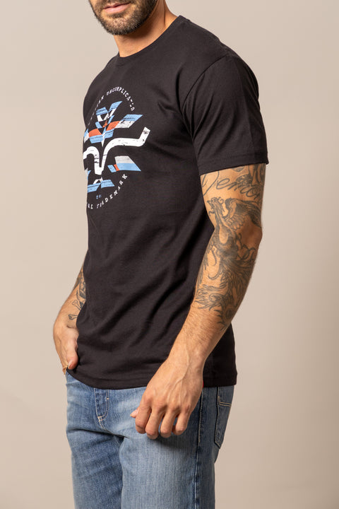 PLAYERA KIMES RANCH CIRCULAR SERAPE - NEGRO
