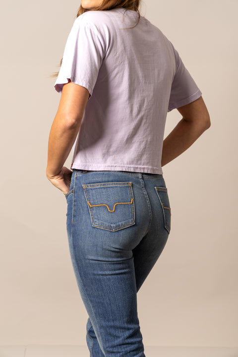 PLAYERA KIMES RANCH BISON SKULL - LAVANDA