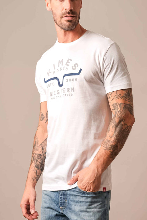 PLAYERA KIMES RANCH EASY DOES IT - BLANCO